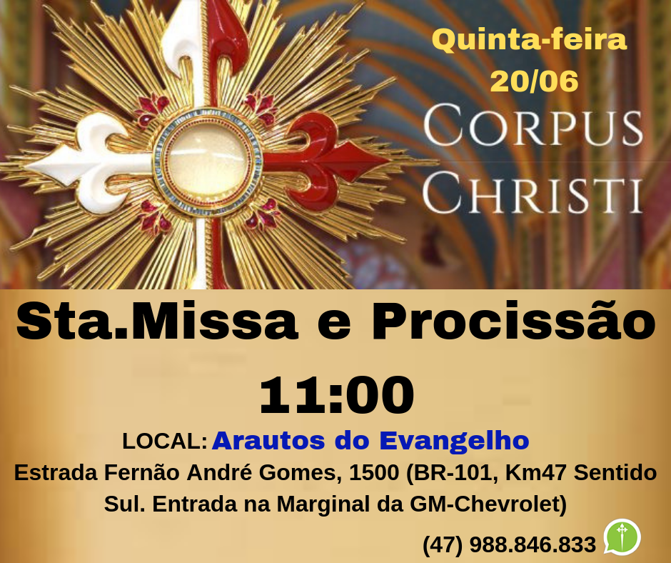 Convite: Solenidade de Corpus Christi