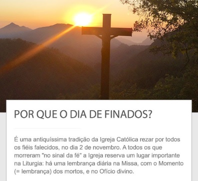 POR QUE O DIA DE FINADOS?