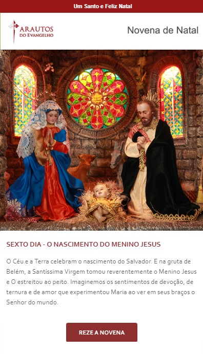 Novena de Natal: Doce Jesus, que o amor reine nos corações!