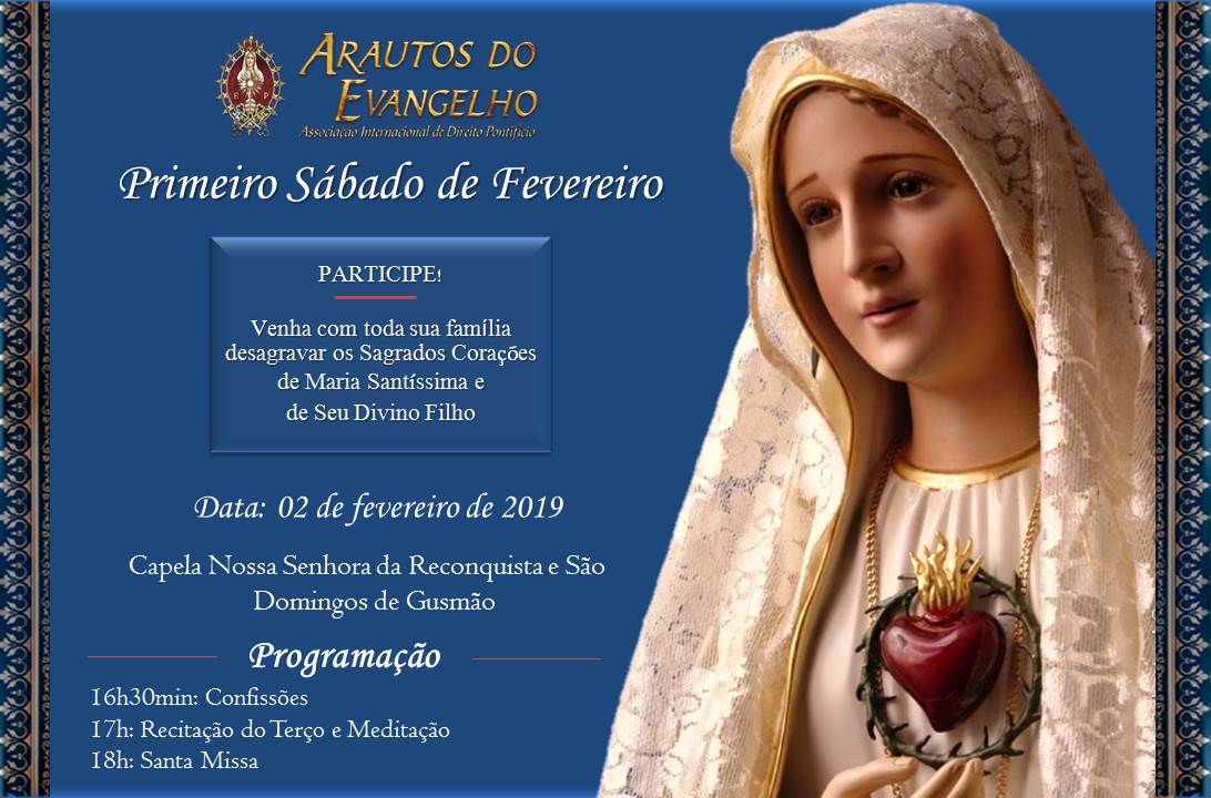Convite para o Primeiro Sábado: venha renovar a sua Consagração!