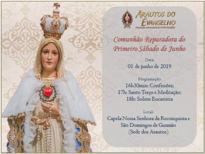 Primeiro Sábado de Junho. Participe e traga sua família!