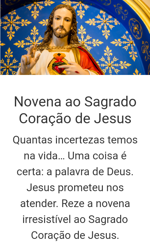 Encontre a solução no Sagrado Coração de Jesus