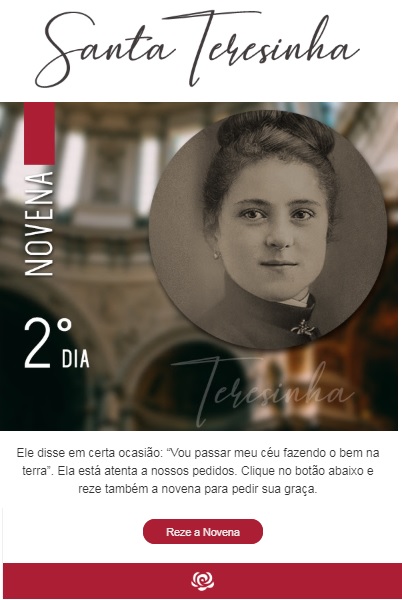Santa Teresinha nos escuta no Céu. Reze!