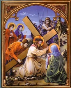 Nosso Senhor Jesus Cristo cai a caminho do Calvário